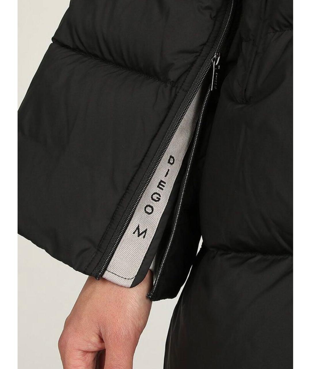 DIEGO M Черный полиэстеровый пуховик, фото 7