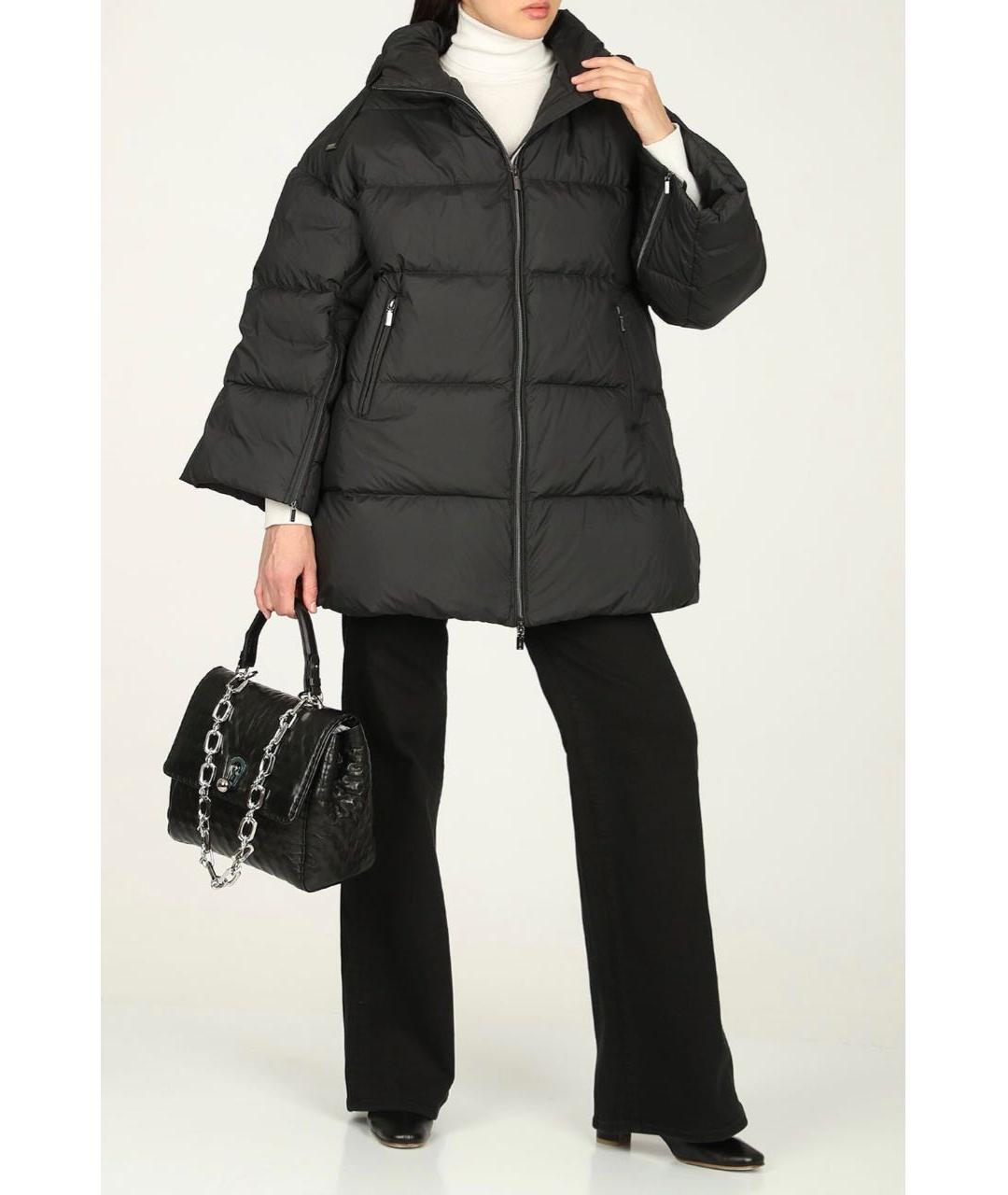 DIEGO M Черный полиэстеровый пуховик, фото 4