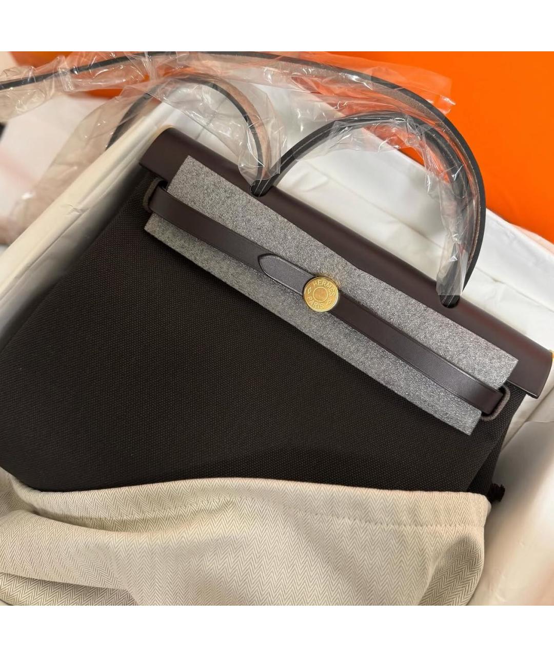 HERMES Коричневая кожаная сумка через плечо, фото 3