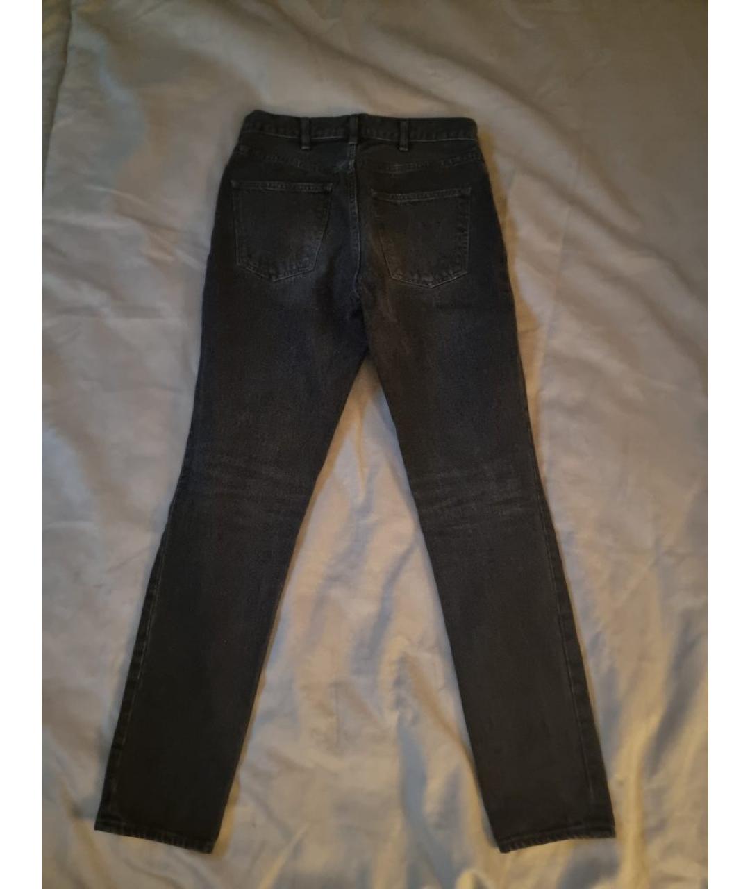 CELINE Черные хлопковые джинсы слим, фото 2