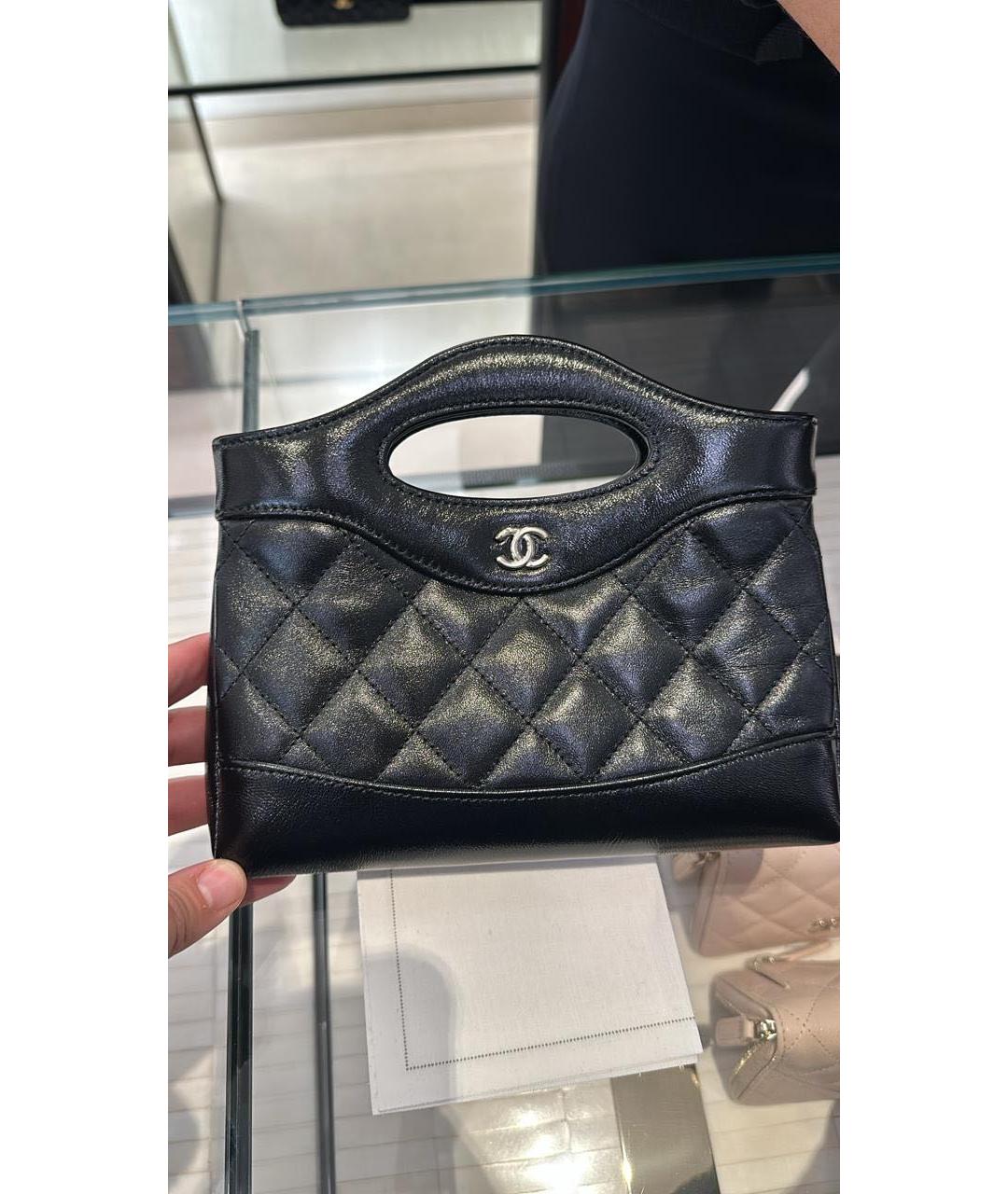 CHANEL Черная кожаная сумка через плечо, фото 2