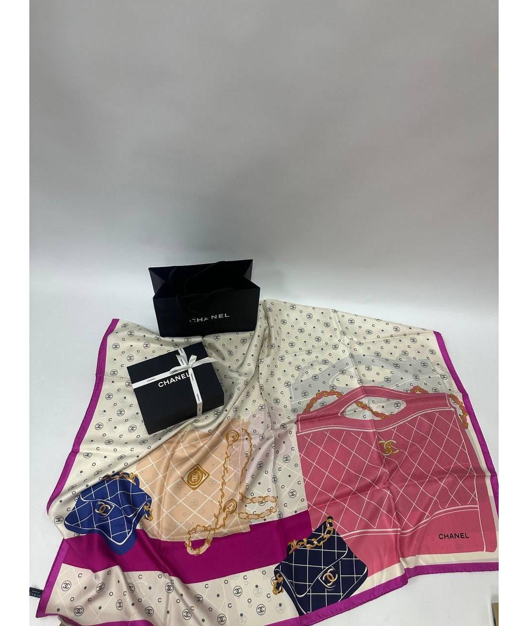 CHANEL Мульти шелковый платок, фото 8