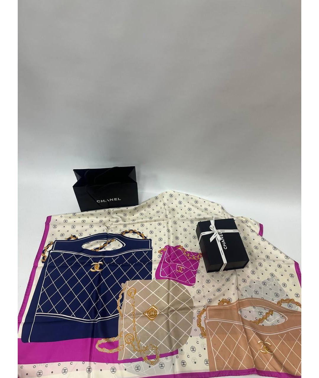 CHANEL Мульти шелковый платок, фото 6