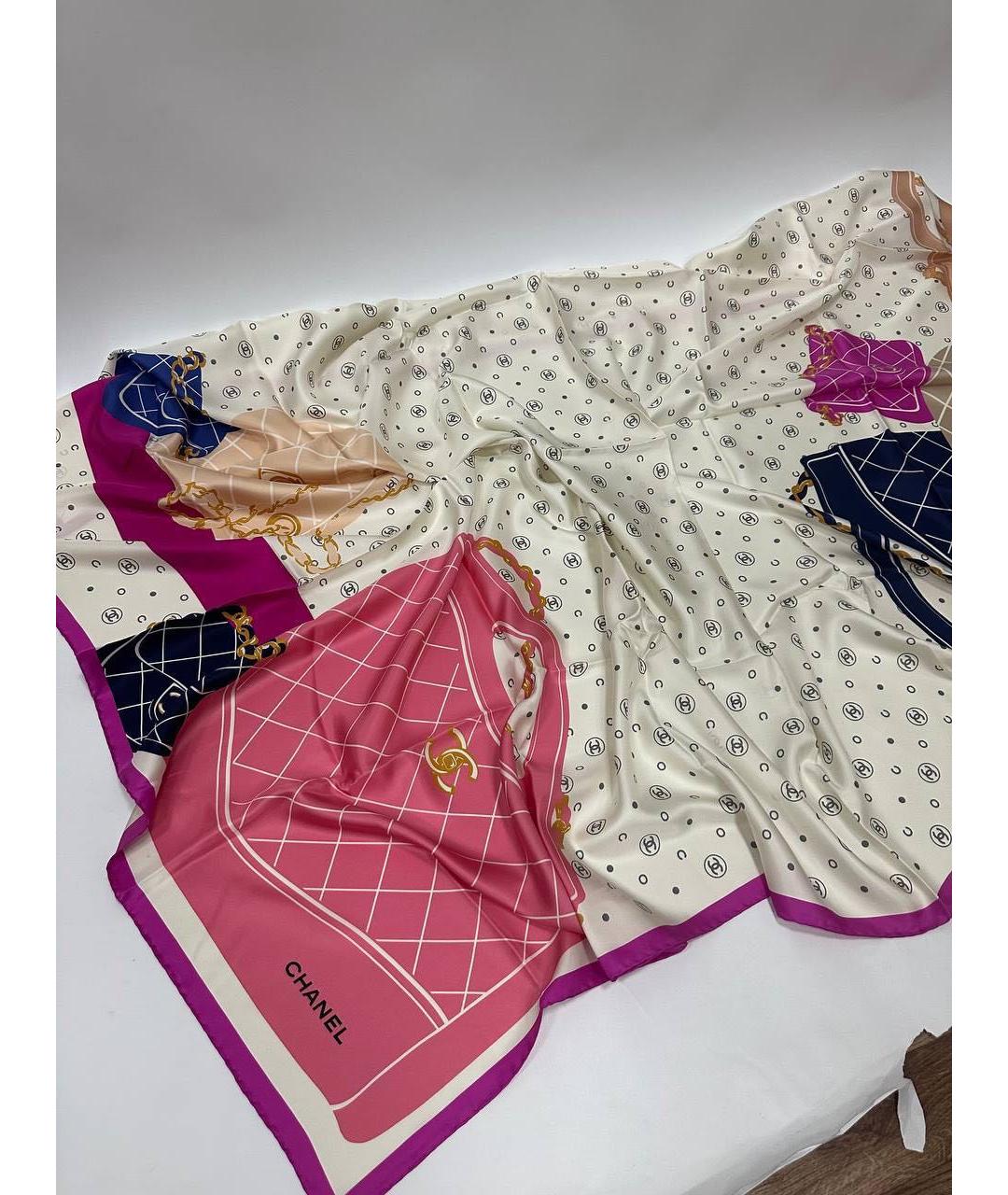 CHANEL Мульти шелковый платок, фото 5