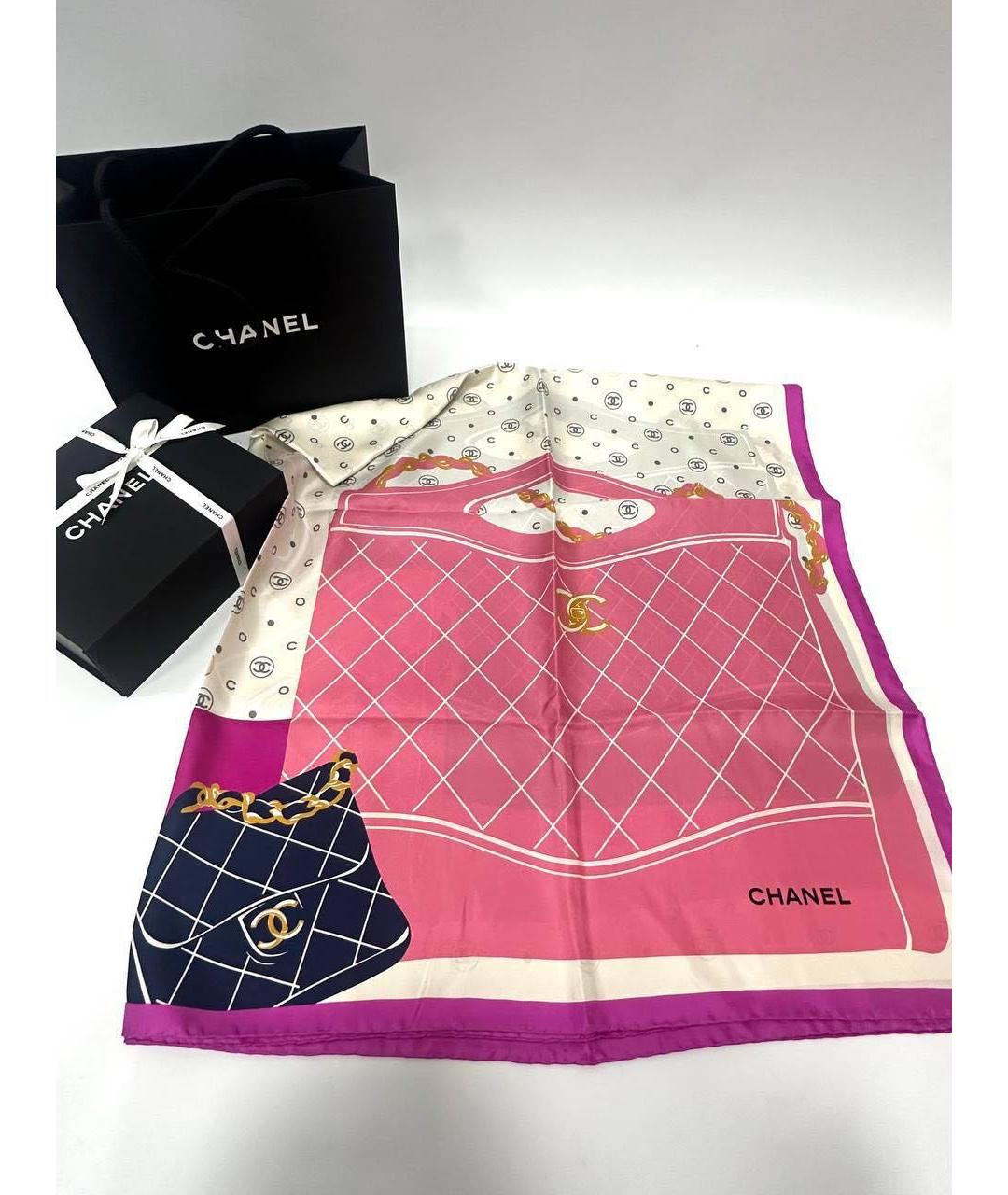 CHANEL Мульти шелковый платок, фото 7