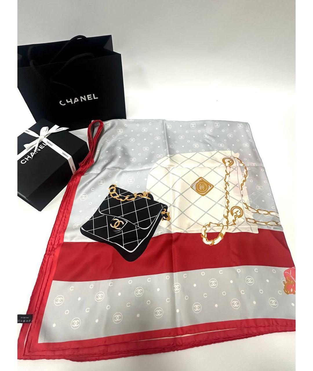 CHANEL Мульти шелковый платок, фото 7