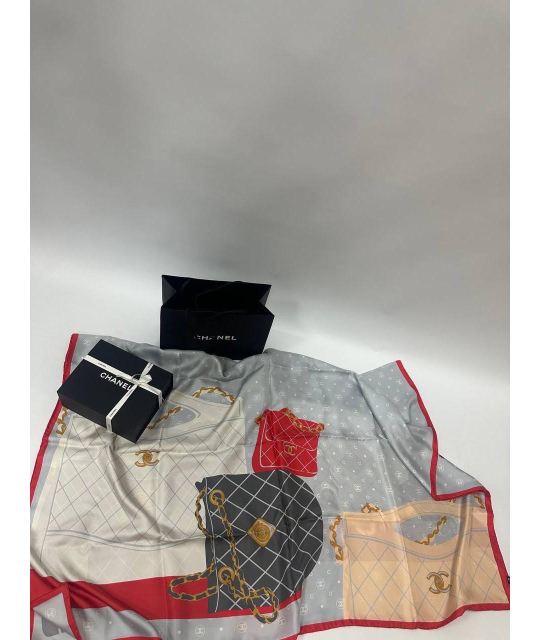 CHANEL Мульти шелковый платок, фото 6