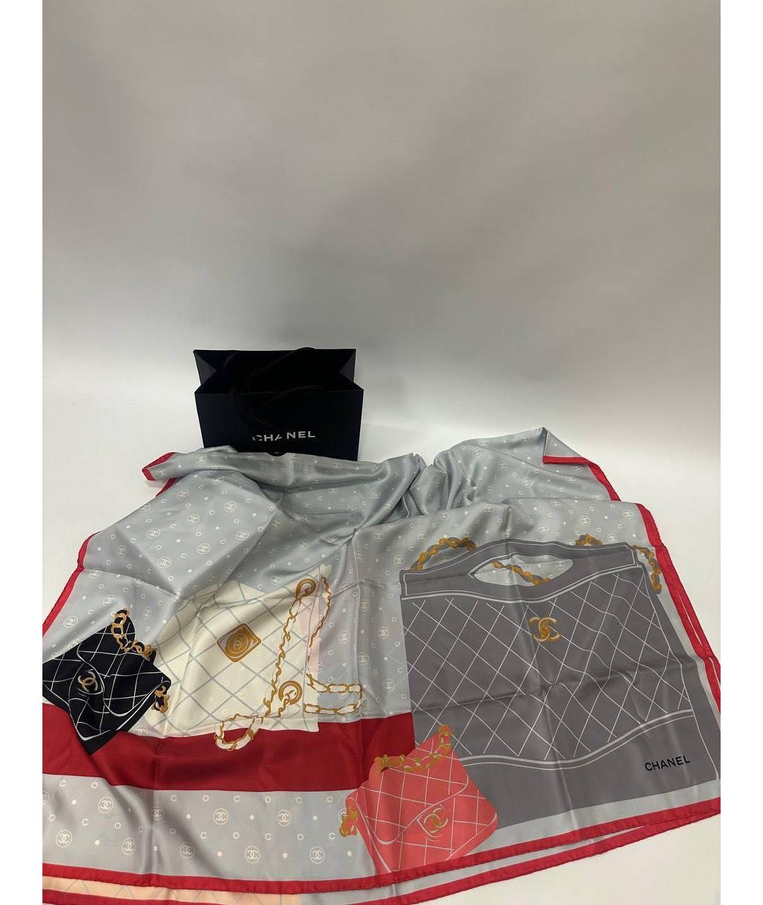 CHANEL Мульти шелковый платок, фото 2