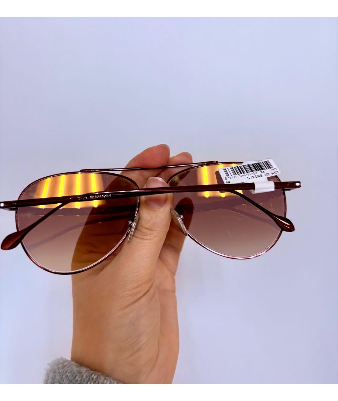 ISABEL MARANT Розовые металлические солнцезащитные очки, фото 3