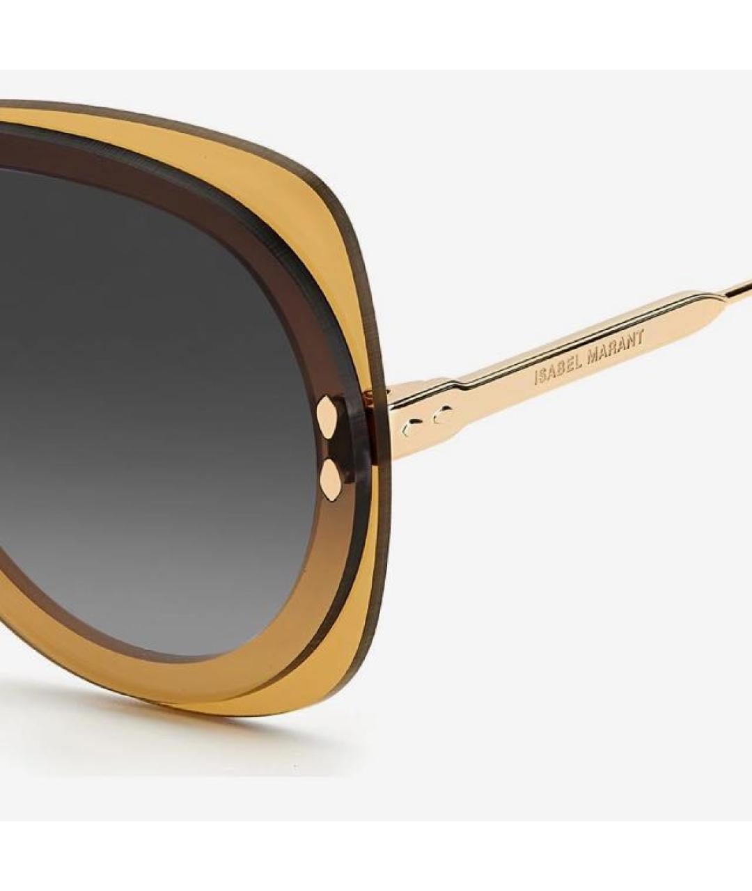 ISABEL MARANT Желтые металлические солнцезащитные очки, фото 2