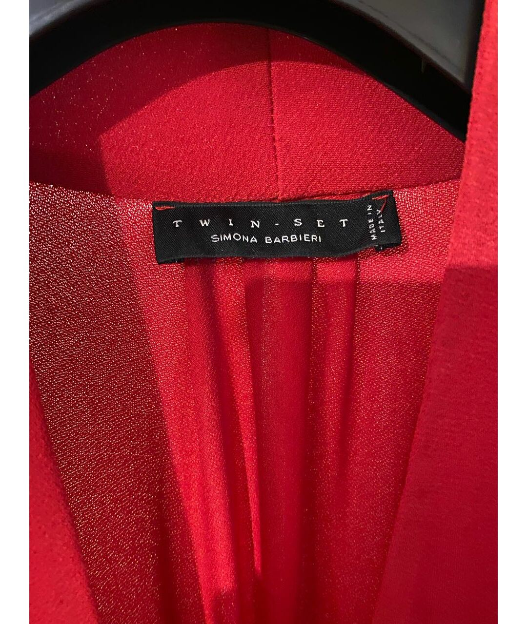 TWIN-SET Красное полиэстеровое вечернее платье, фото 3