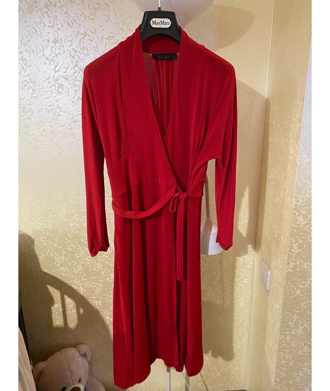 TWIN-SET Красное полиэстеровое вечернее платье, фото 4