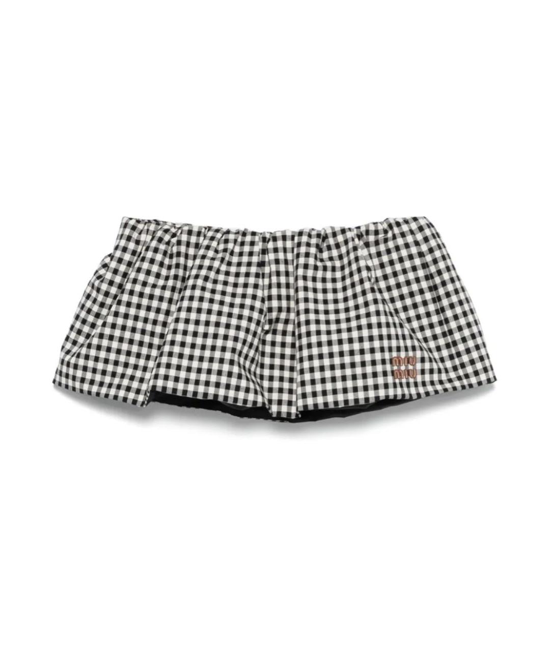 MIU MIU Белая хлопковая юбка-шорты, фото 1