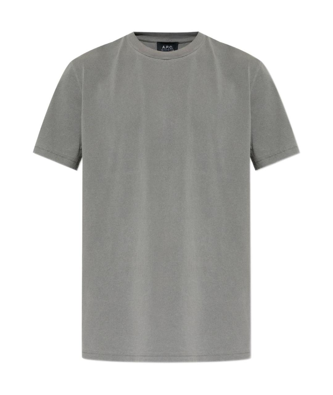 A.P.C. Серая хлопковая футболка, фото 1
