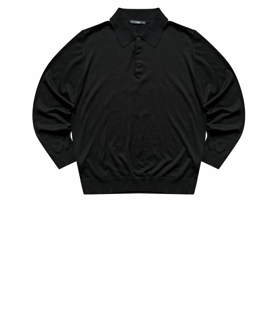 ZZEGNA Черный шелковый джемпер / свитер, фото 1