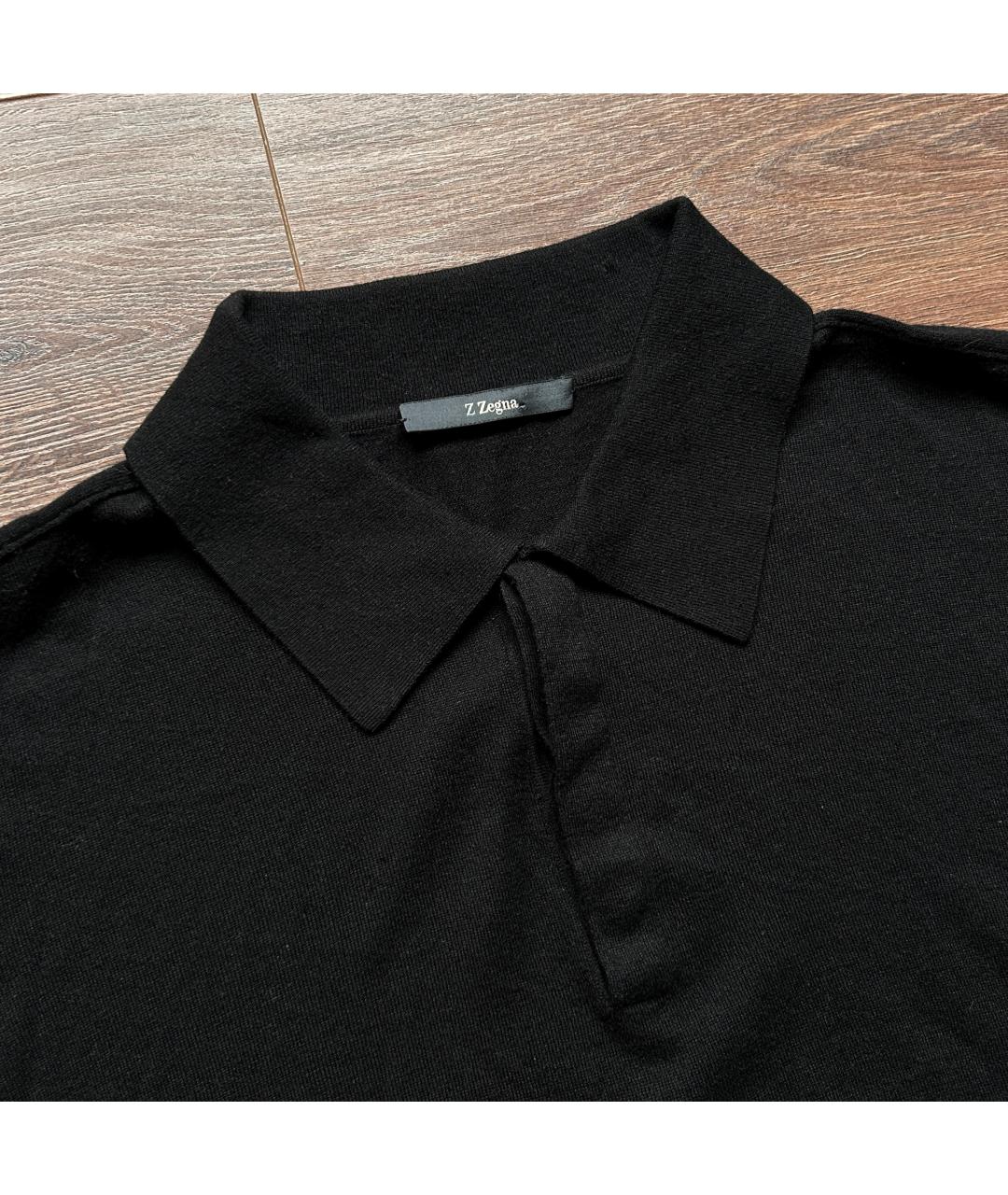 ZZEGNA Черный шелковый джемпер / свитер, фото 2