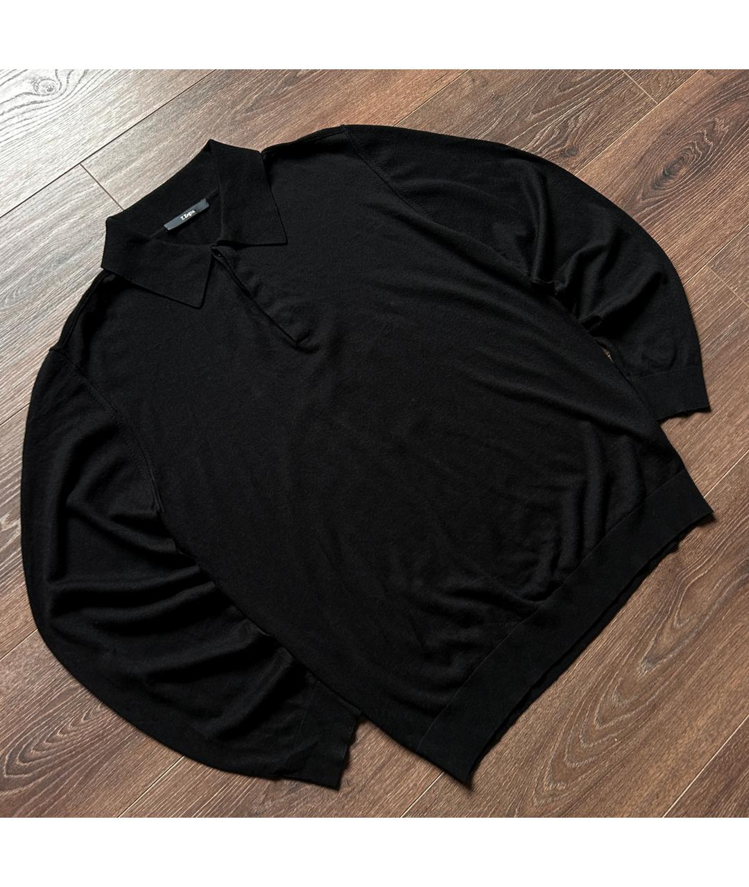 ZZEGNA Черный шелковый джемпер / свитер, фото 4