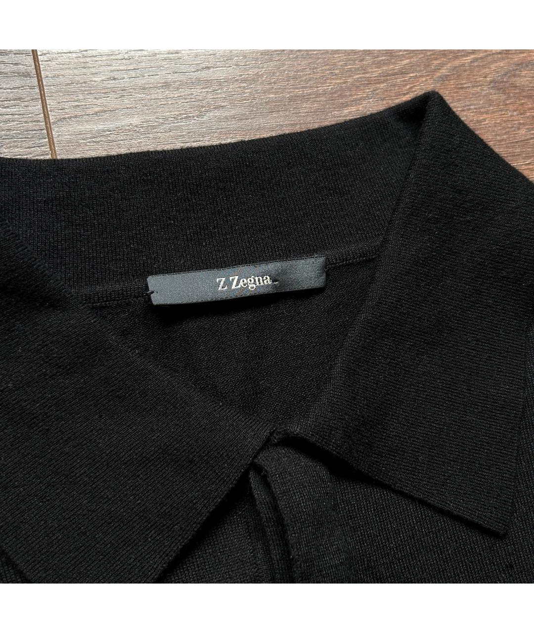 ZZEGNA Черный шелковый джемпер / свитер, фото 3