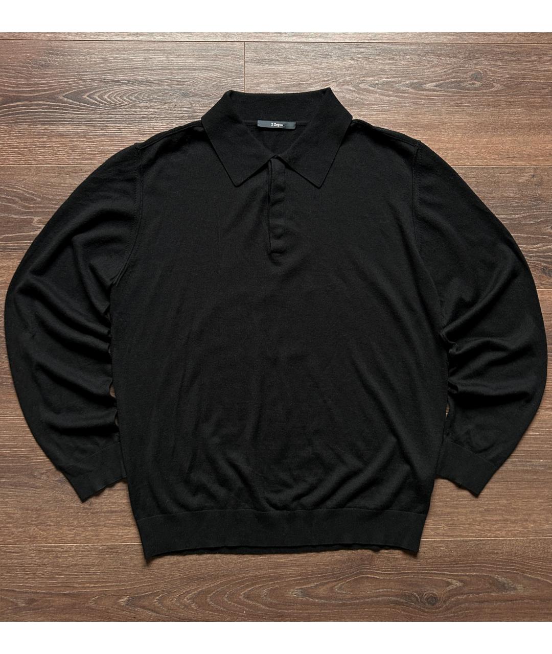 ZZEGNA Черный шелковый джемпер / свитер, фото 8
