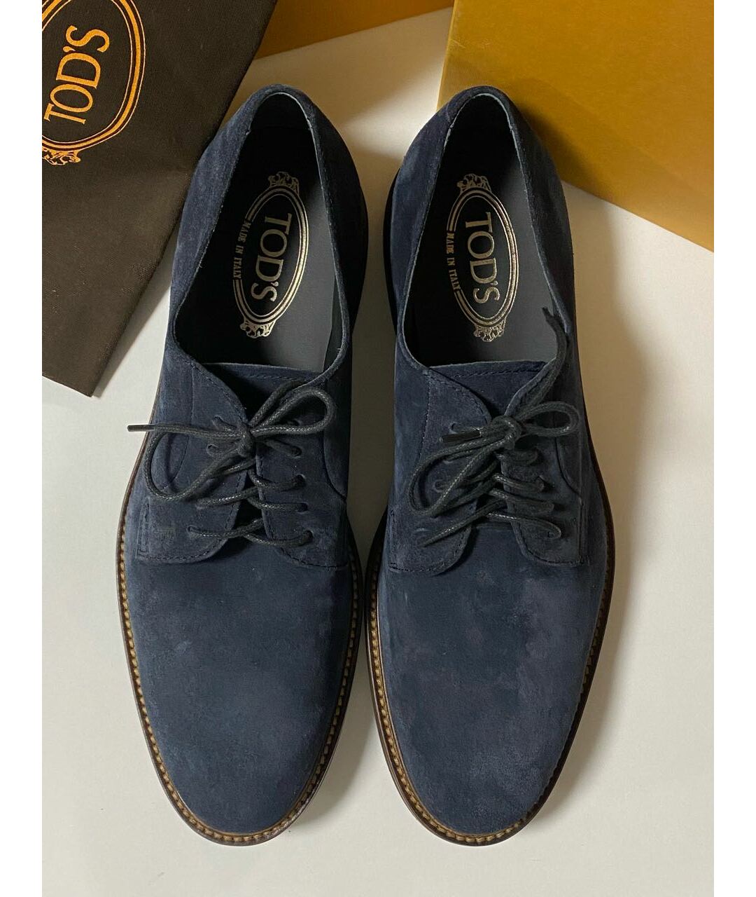 TOD'S Темно-синие замшевые туфли, фото 3