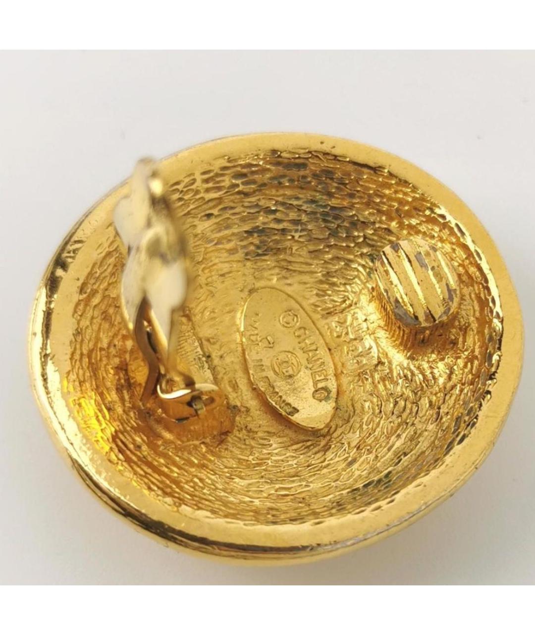 CHANEL Золотые позолоченные клипсы, фото 4