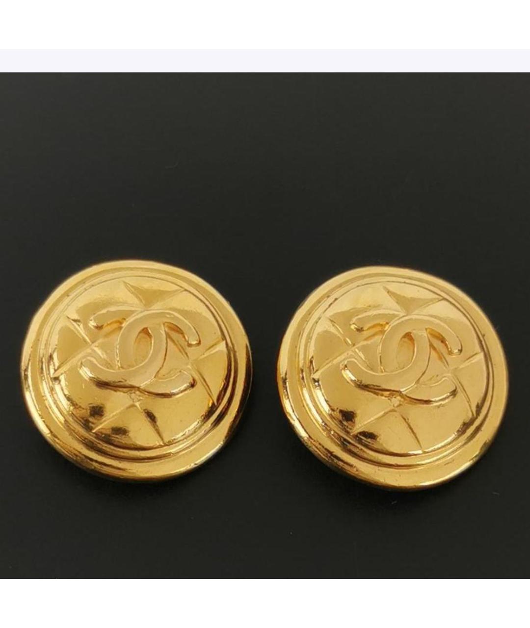 CHANEL Золотые позолоченные клипсы, фото 5