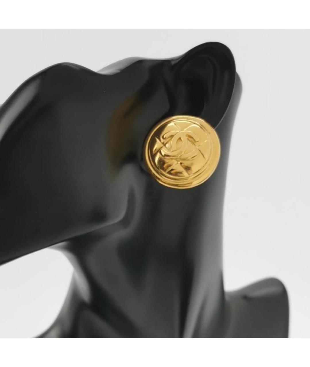 CHANEL Золотые позолоченные клипсы, фото 2