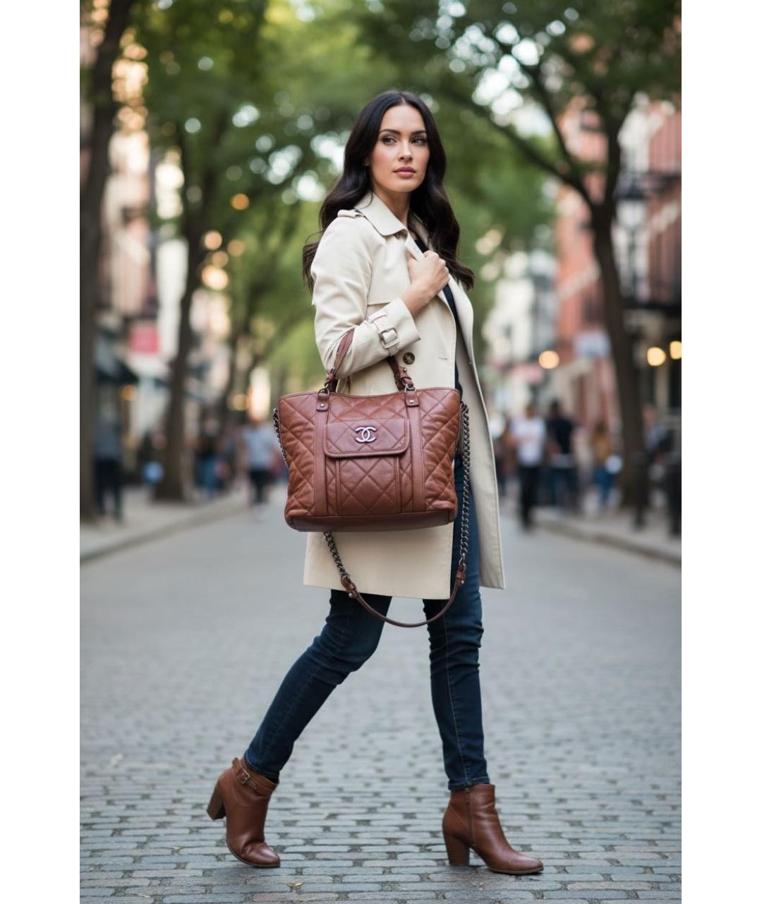 CHANEL Кожаная сумка тоут, фото 6