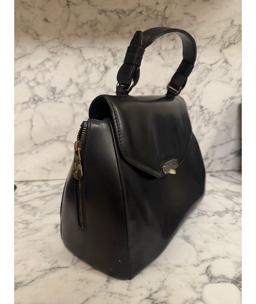 VERSACE COLLECTION Черная сумка с короткими ручками из лакированной кожи, фото 2