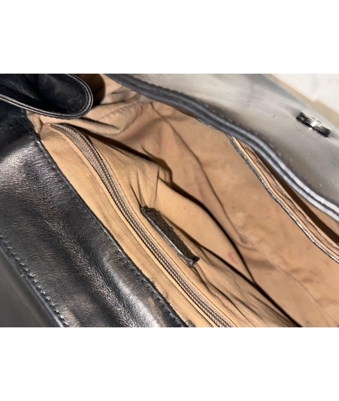 VERSACE COLLECTION Черная сумка с короткими ручками из лакированной кожи, фото 6