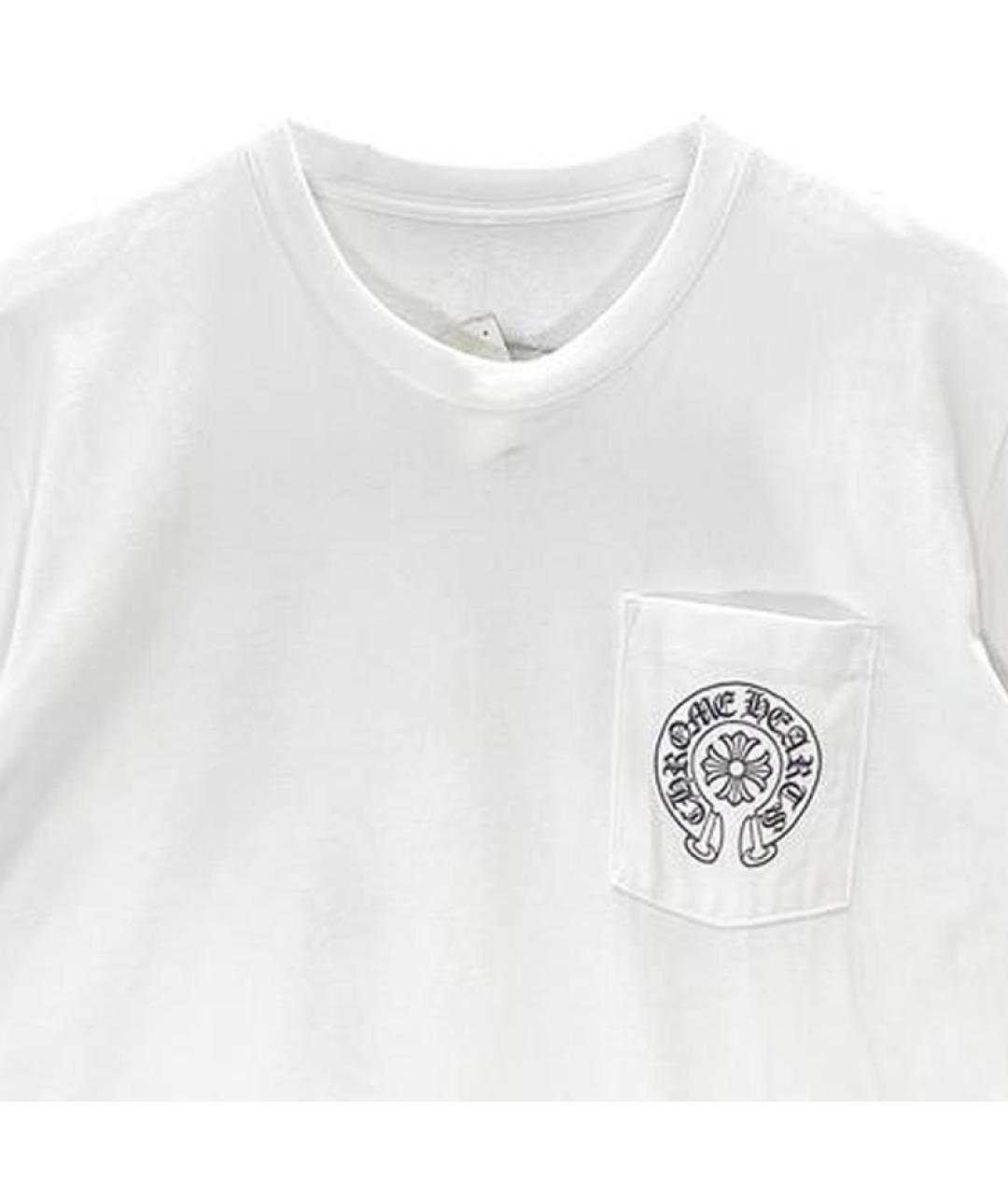 CHROME HEARTS Белая хлопковая футболка, фото 3