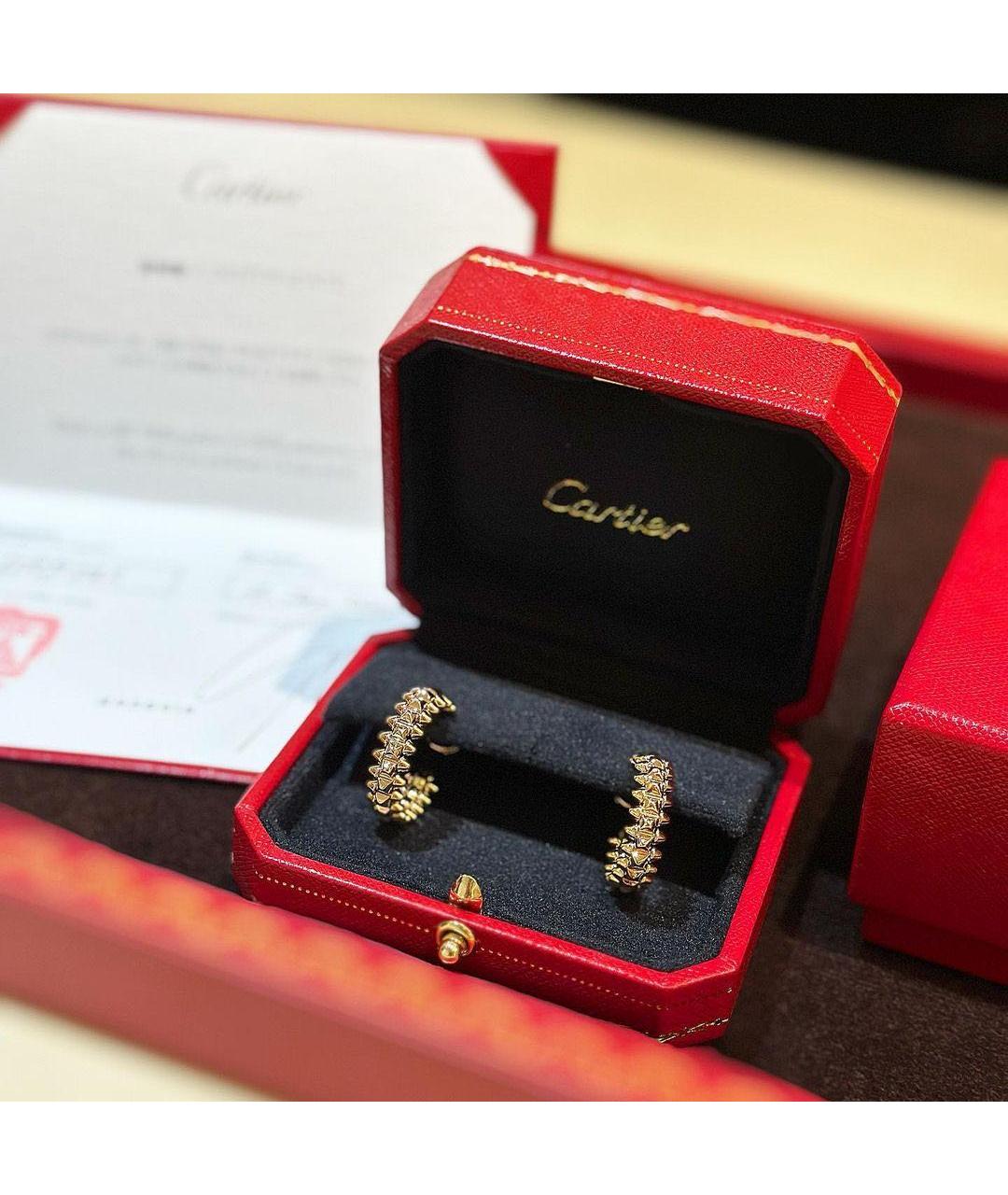 CARTIER Золотые серьги из желтого золота, фото 6
