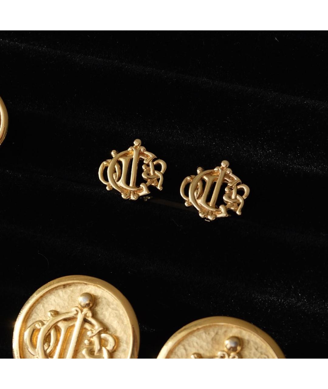 CHRISTIAN DIOR Золотые позолоченные клипсы, фото 5
