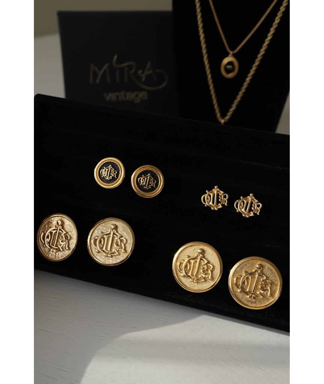 CHRISTIAN DIOR Золотые позолоченные клипсы, фото 7