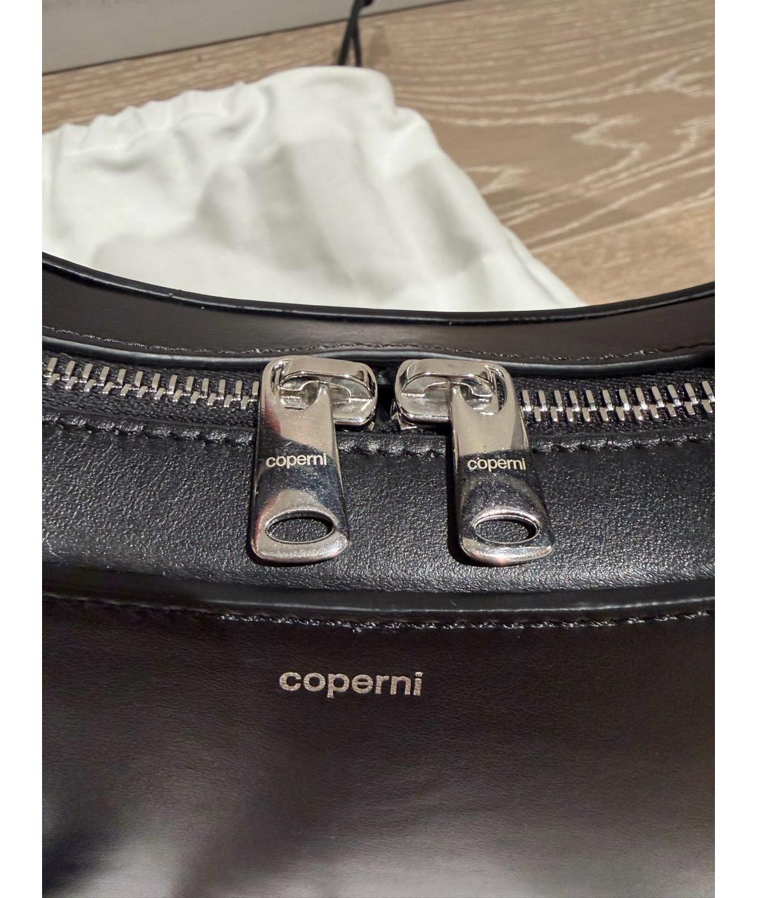 COPERNI Черная кожаная сумка с короткими ручками, фото 7