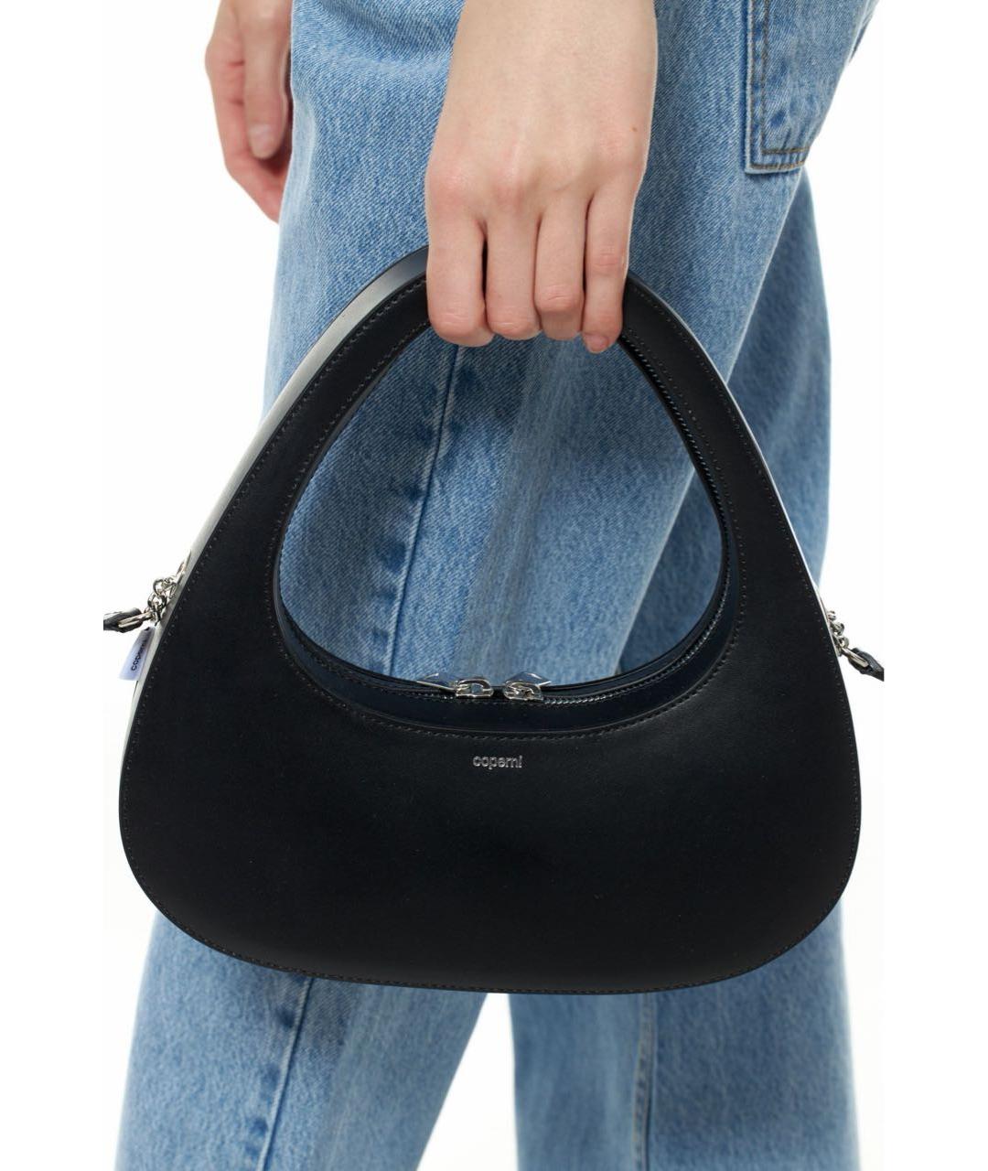 COPERNI Черная кожаная сумка с короткими ручками, фото 2