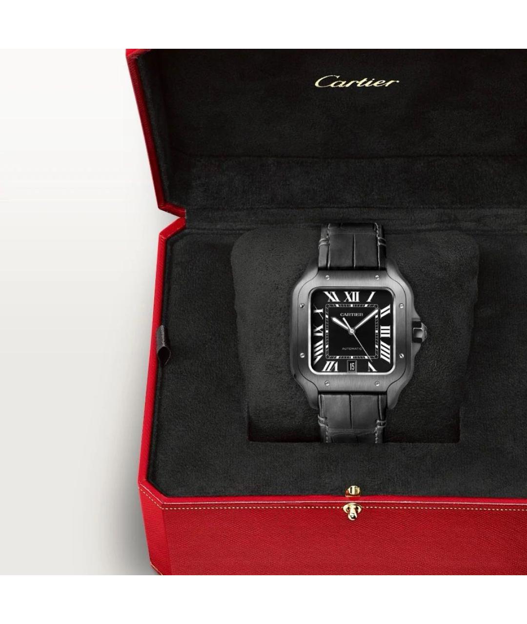 CARTIER Черные часы, фото 8