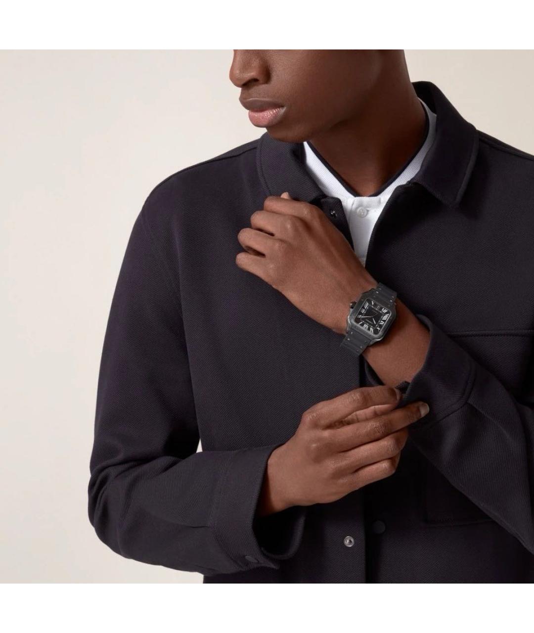 CARTIER Черные часы, фото 2