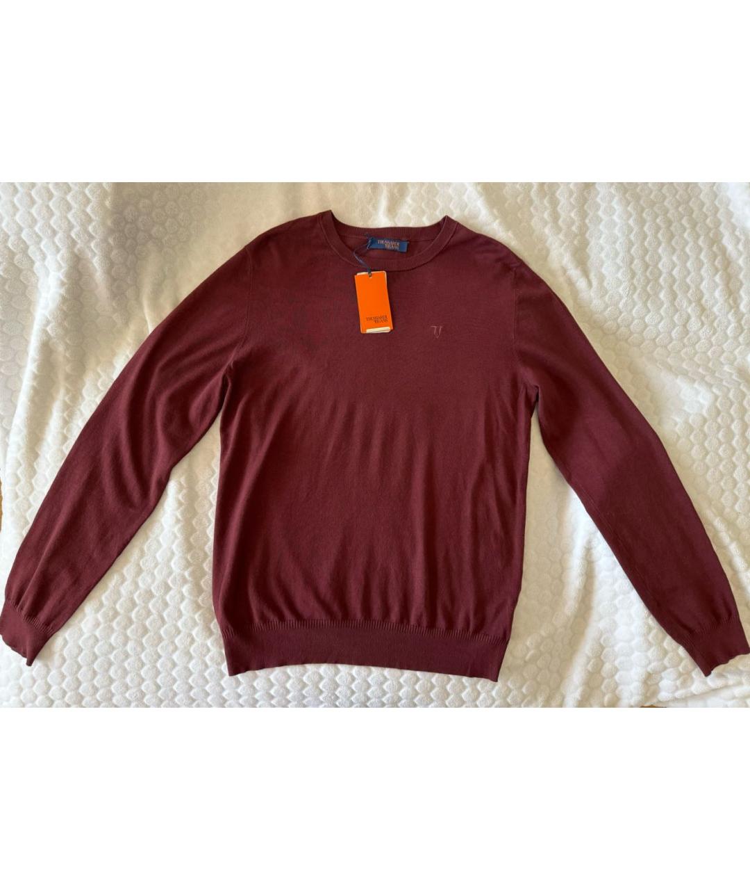 TRUSSARDI JEANS Бордовый вискозный джемпер / свитер, фото 8