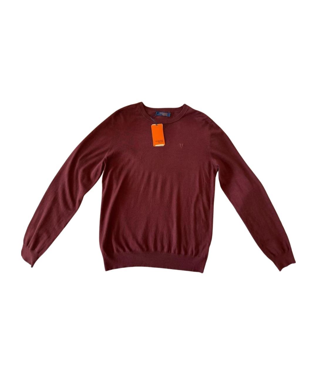 TRUSSARDI JEANS Бордовый вискозный джемпер / свитер, фото 1