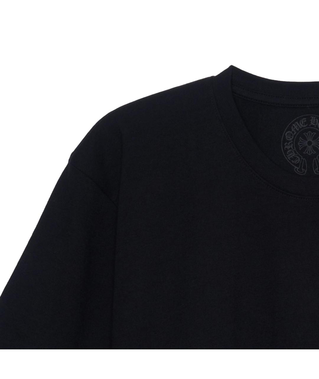 CHROME HEARTS Черная хлопковая футболка, фото 6