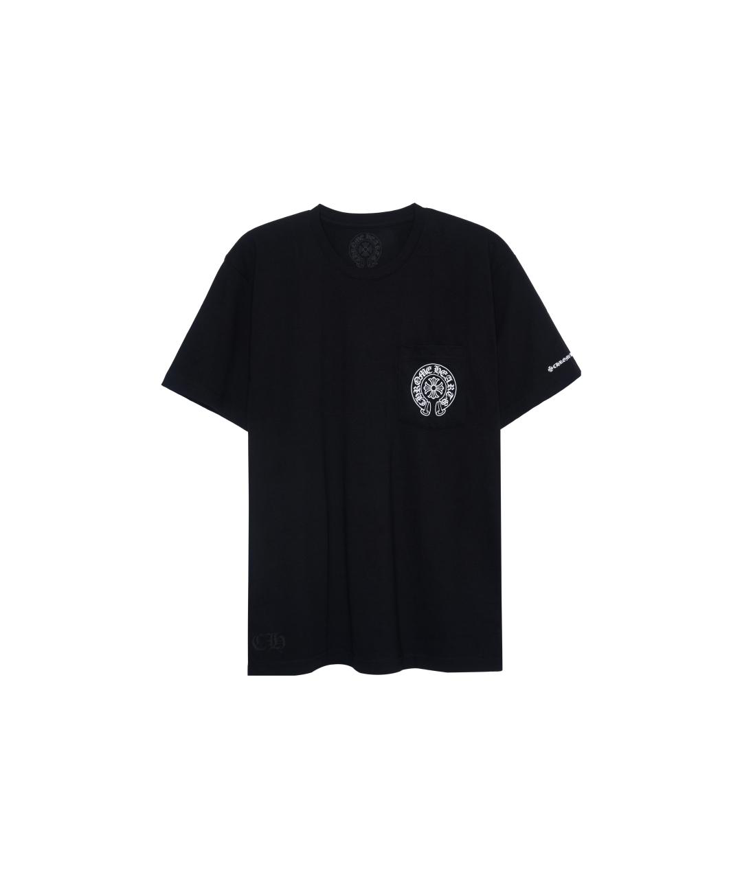 CHROME HEARTS Черная хлопковая футболка, фото 7