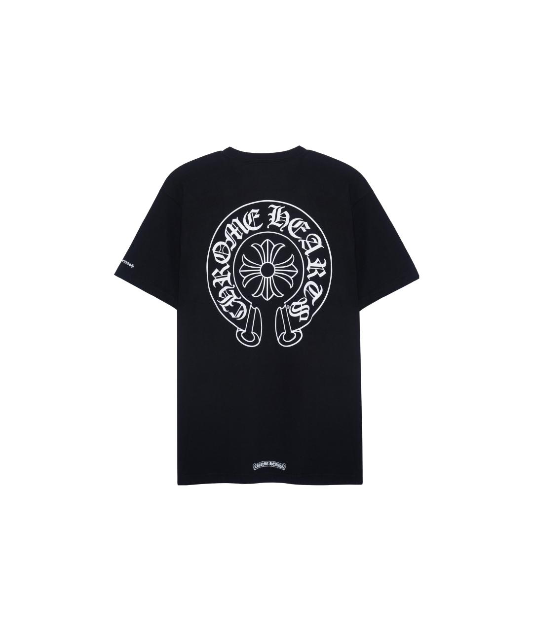 CHROME HEARTS Черная хлопковая футболка, фото 2