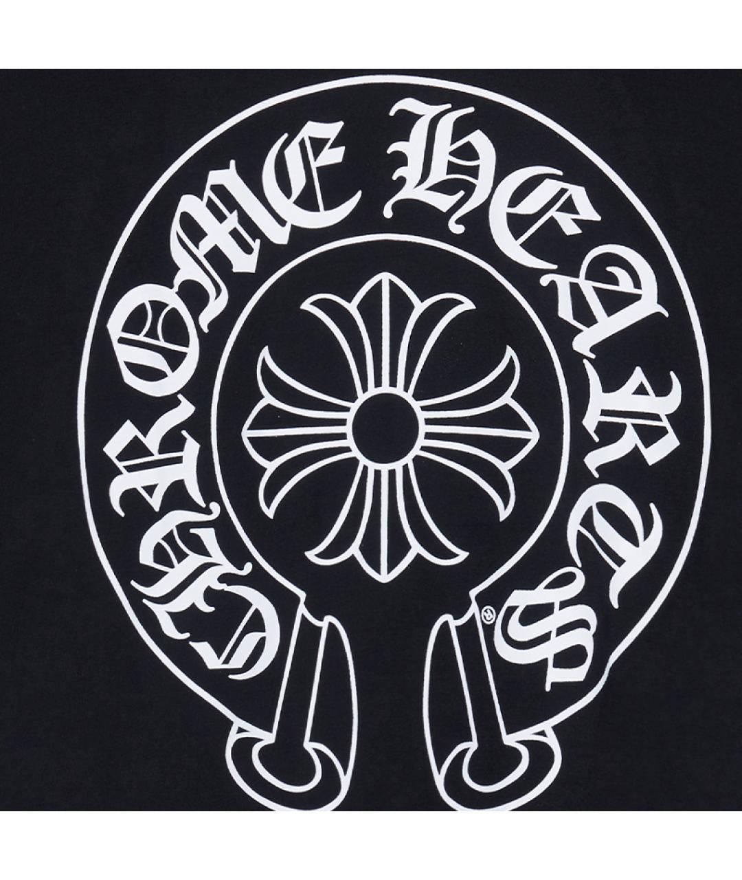CHROME HEARTS Черная хлопковая футболка, фото 3