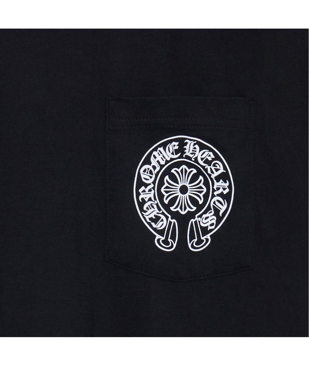 CHROME HEARTS Черная хлопковая футболка, фото 4