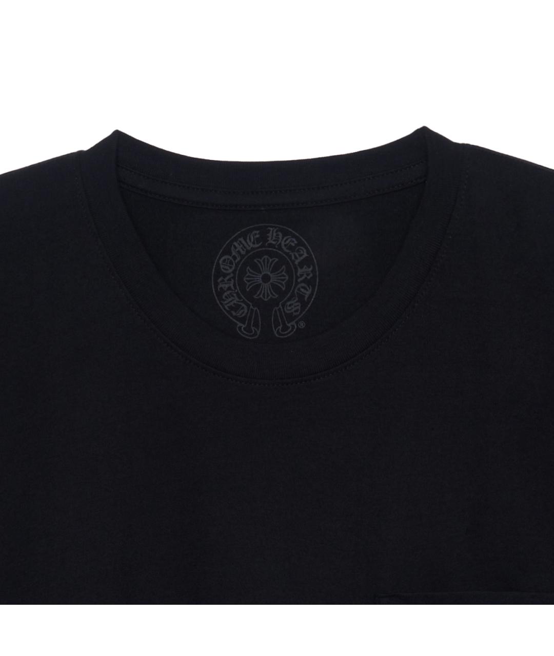 CHROME HEARTS Черная хлопковая футболка, фото 5