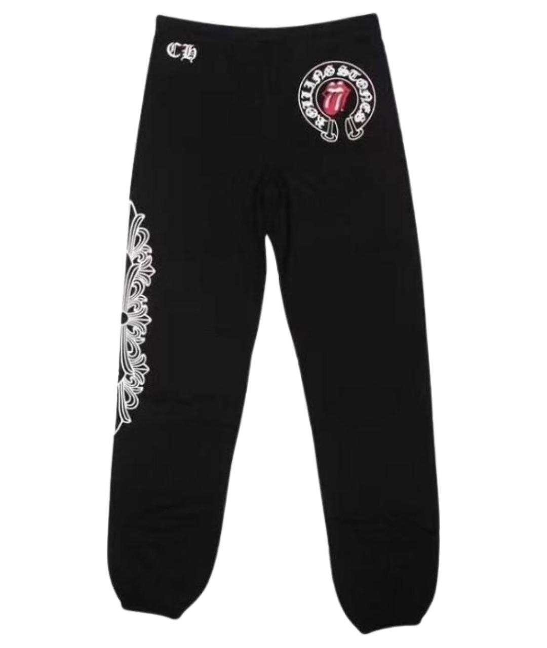 CHROME HEARTS Черные хлопковые повседневные брюки, фото 1