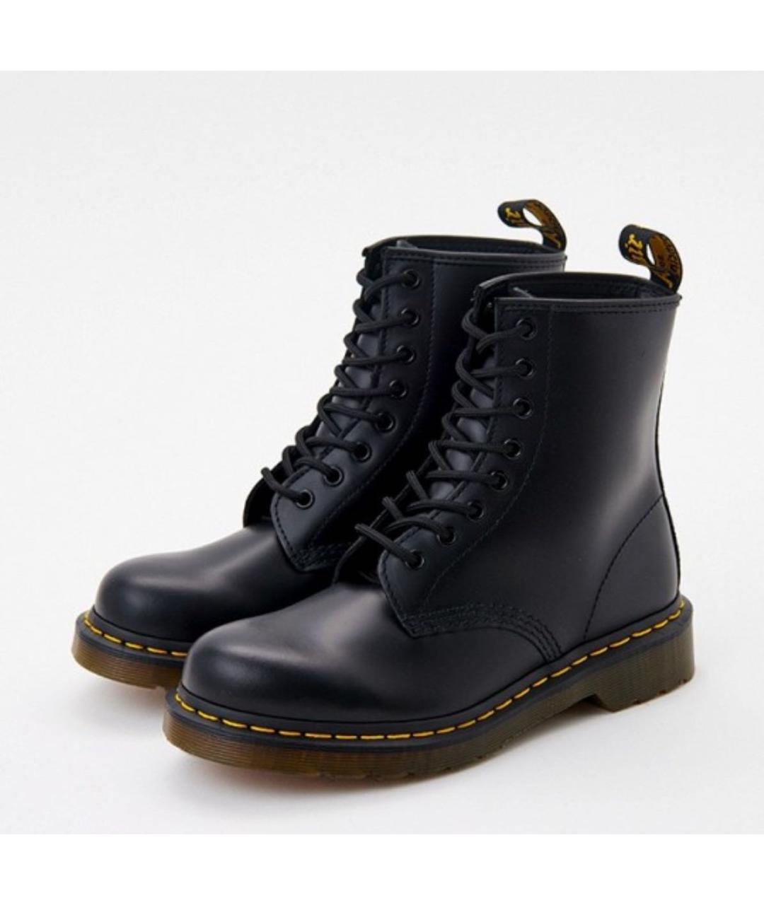 DR. MARTENS Черные кожаные ботинки, фото 2