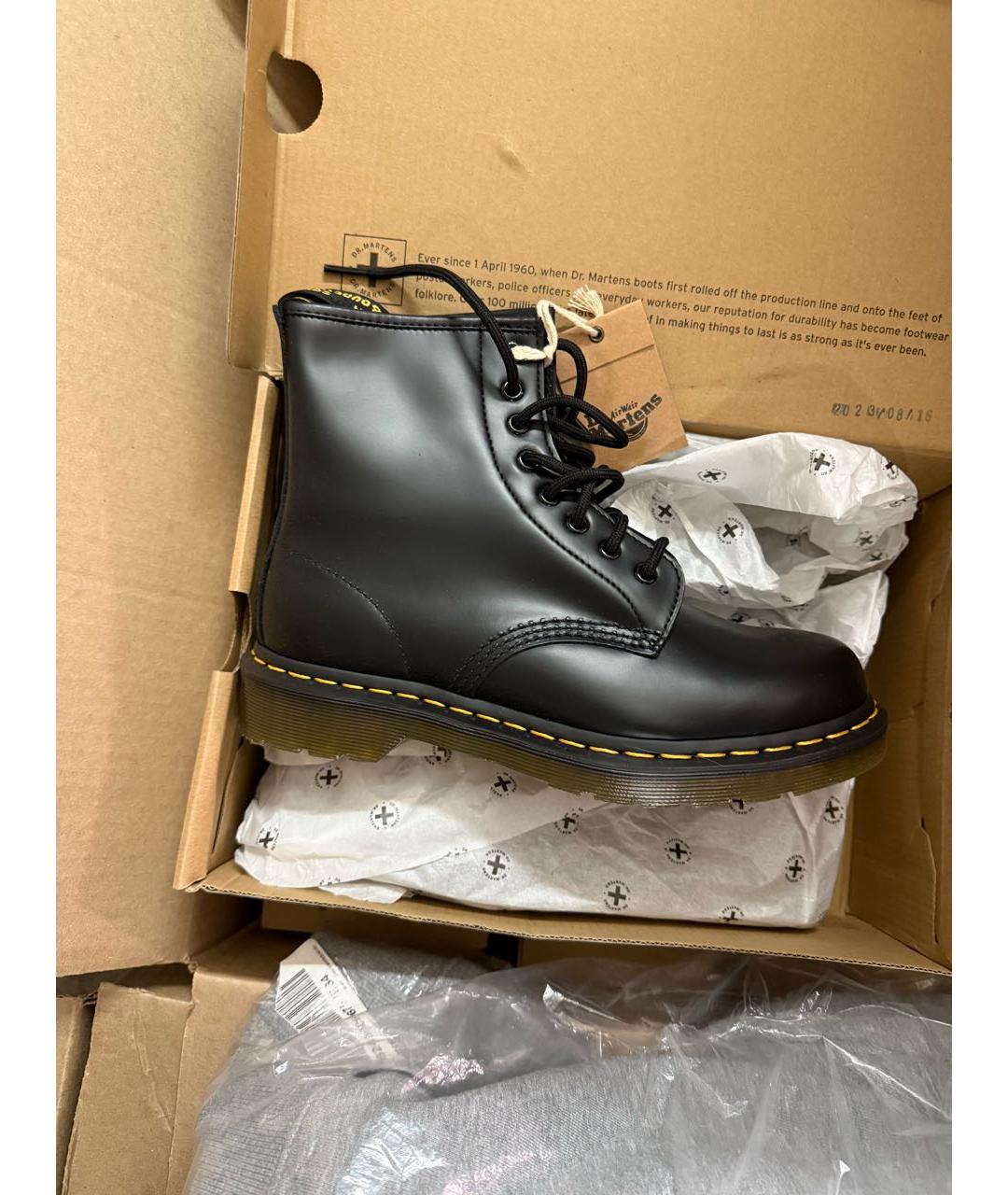 DR. MARTENS Черные кожаные ботинки, фото 3