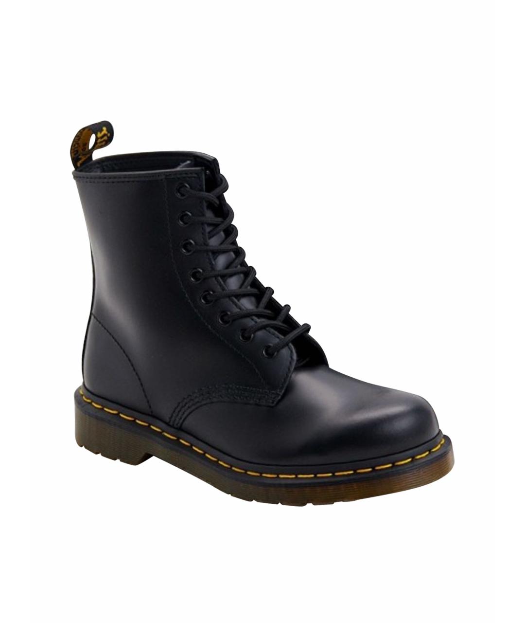 DR. MARTENS Черные кожаные ботинки, фото 1